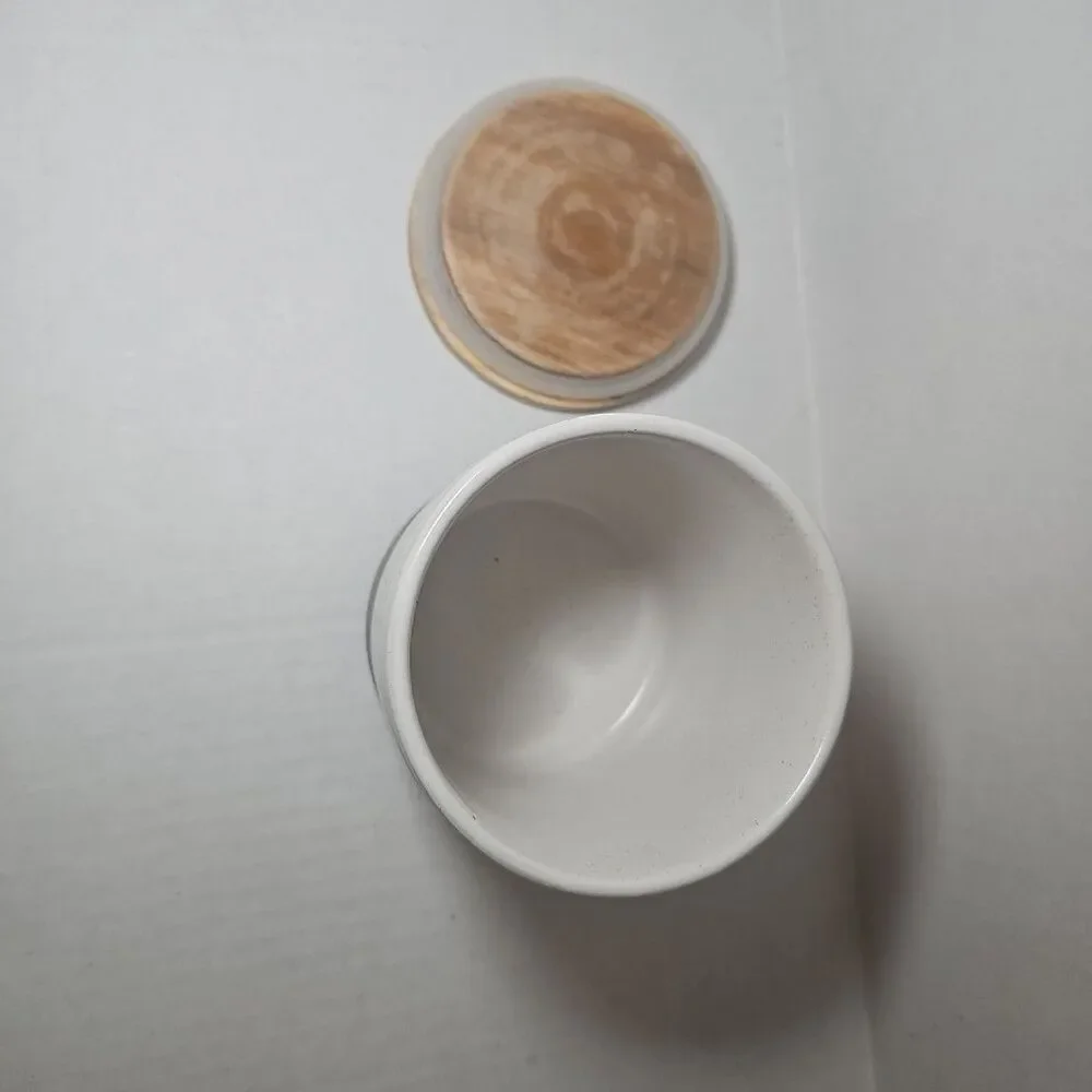 Bee & Willow Half-glazed Ceramic Stoneware Storage Canister with Airtight Lid